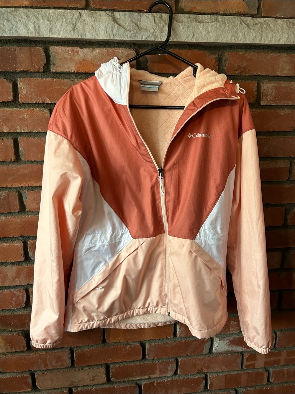 Columbia Women's Peach & White Colorblock Utility Jacket